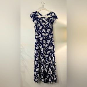 Maeve Blue Floral Maxi Dress (size 8)